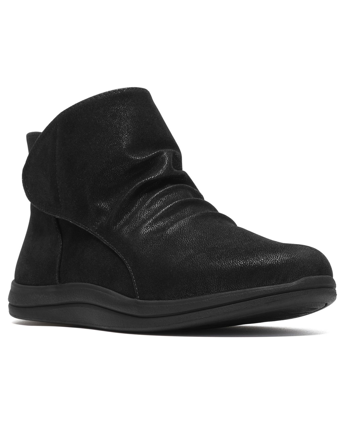 Женские ботинки Clarks Breeze Faye Round Toe Booties, цвет: Чёрный — фото 1