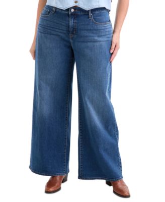 Plus Size Mid Rise 318 Shaping Wide-Leg Jeans