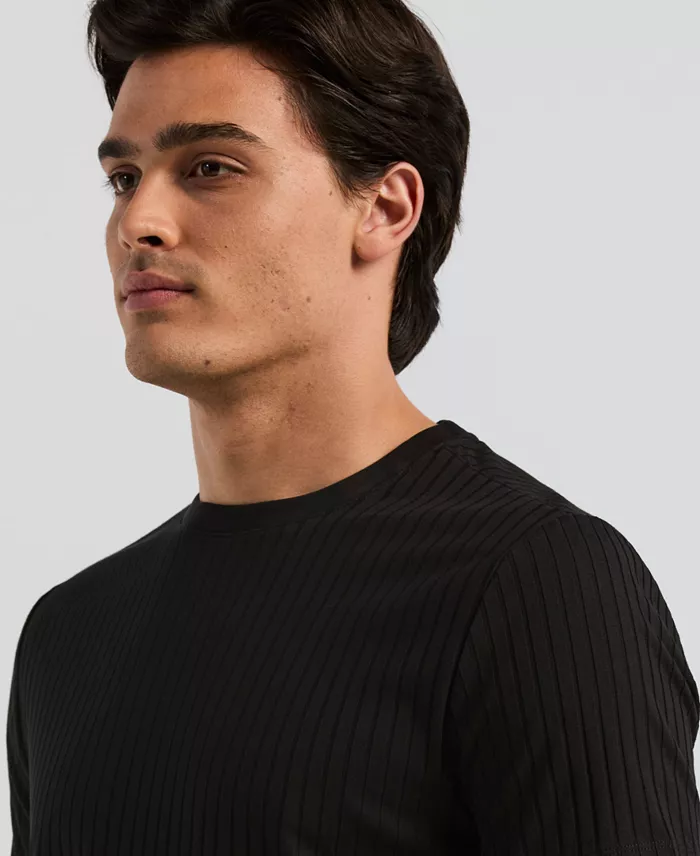 Men's Rib Knit Crew Neck T-Shirt - thumbnail 9