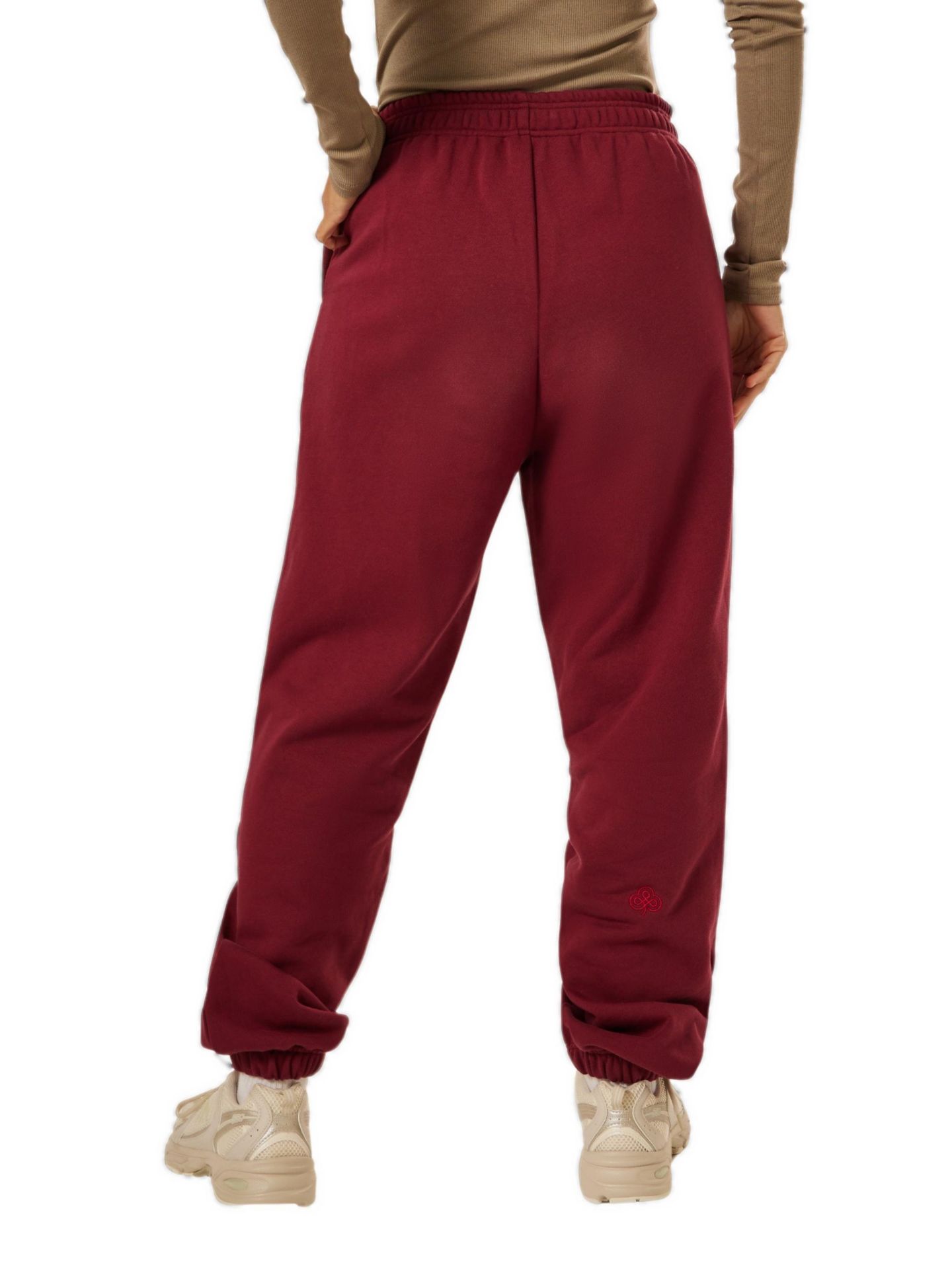 Женские брюки Be Athletica Varsity Athletica Cuffed Elastic-Waist, цвет: Гранатовый — фото 3