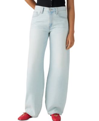 Women's Mid-Rise Middy Balloon Jeans