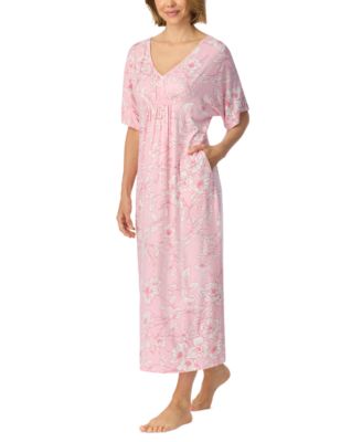 Women's V-Neck Pockets Nightgown