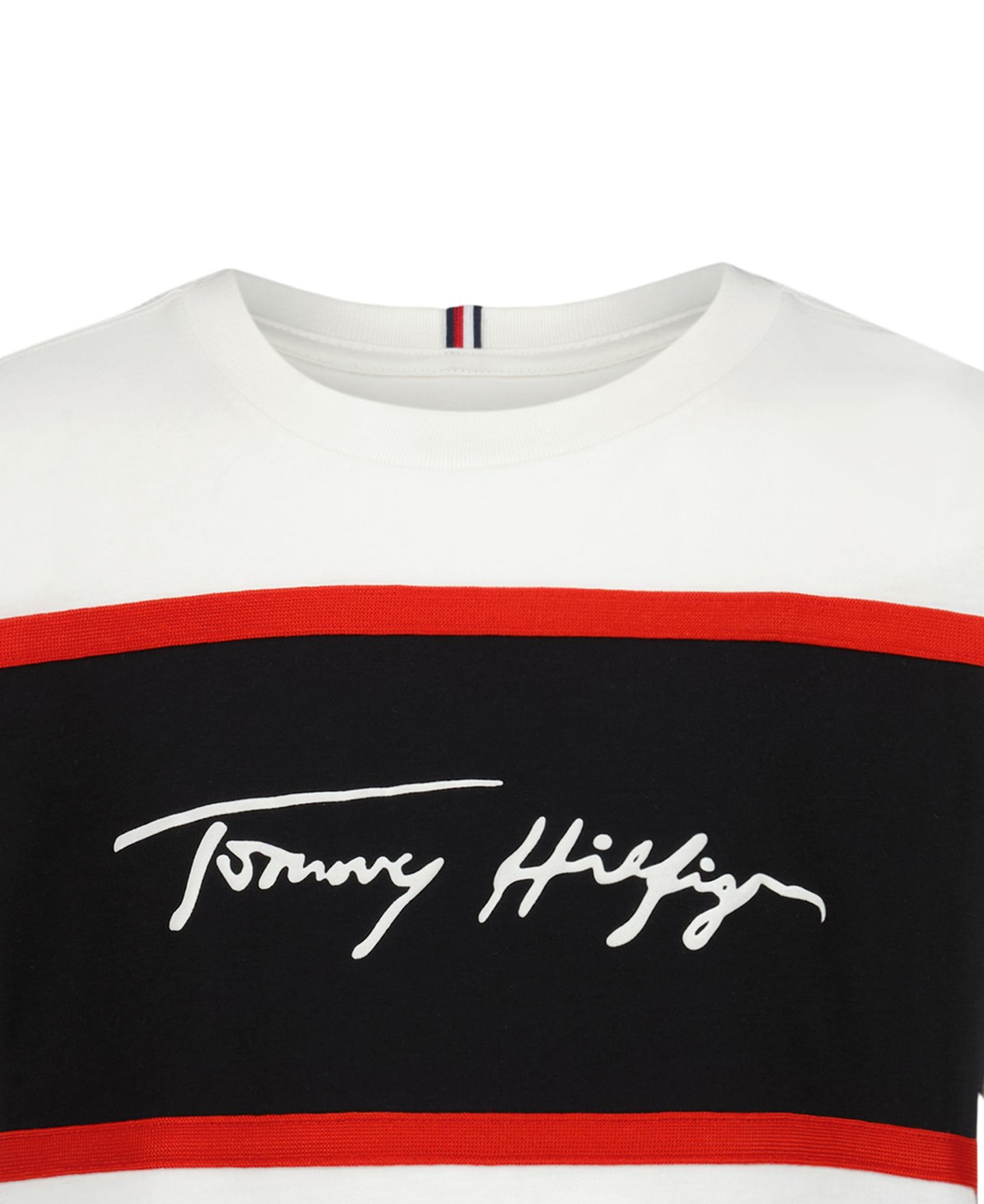 Футболка Tommy Hilfiger Color-Block Short-Sleeve T-Shirt для мальчиков, цвет: Белый — фото 3