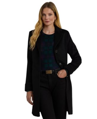 Petite Single-Breasted Wool-Blend Walker Coat