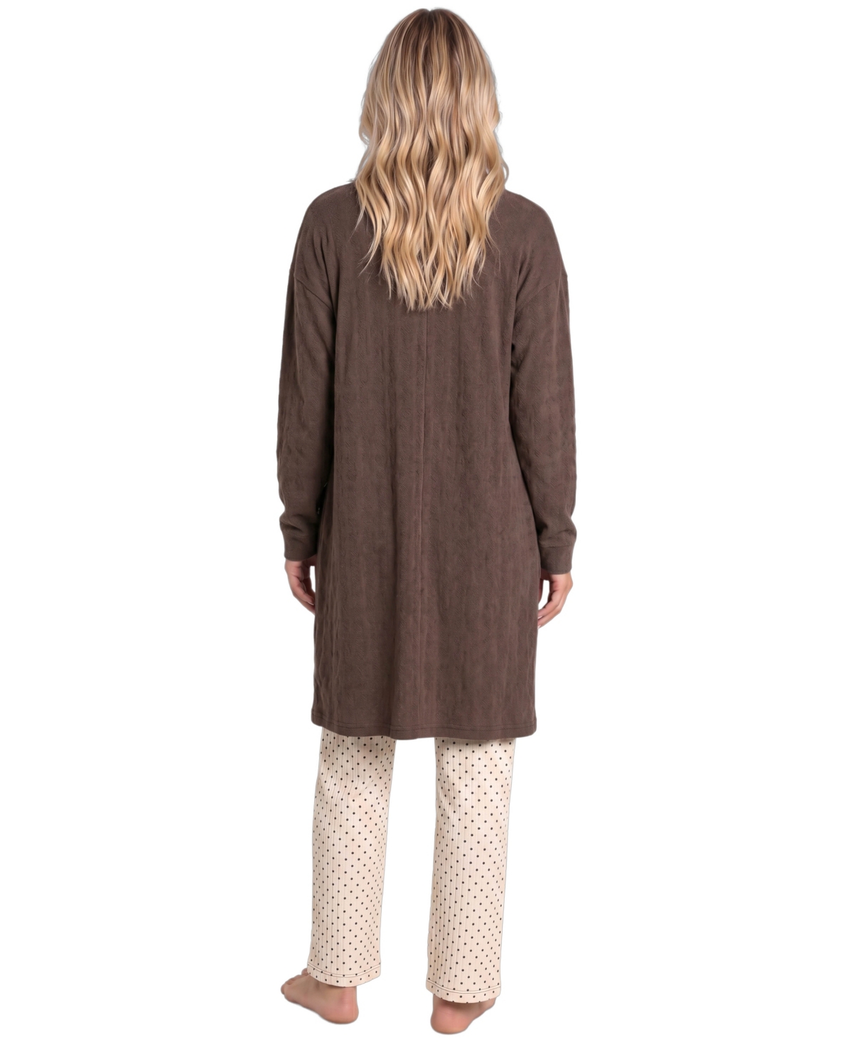 Sincerely Jules Women's Brushed Pointelle Tank, Duster, and Pants, 3-Piece Set