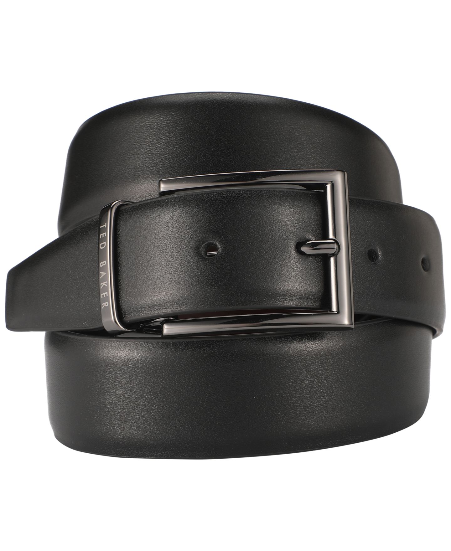 Мужской ремень Ted Baker Reversible Leather Wiilmer Belt, цвет: Чёрный — фото 2
