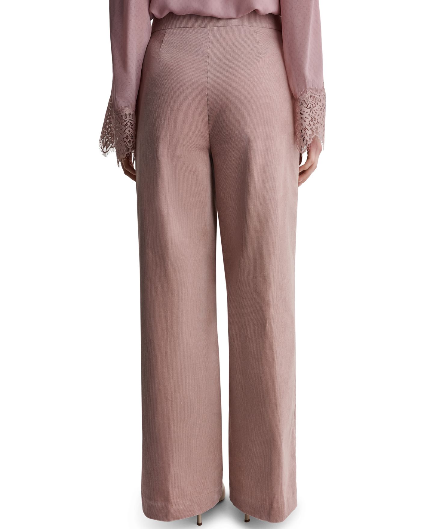 Женские брюки BCBG Corduroy Wide-Leg High-Waisted, цвет: Blushstone — фото 6
