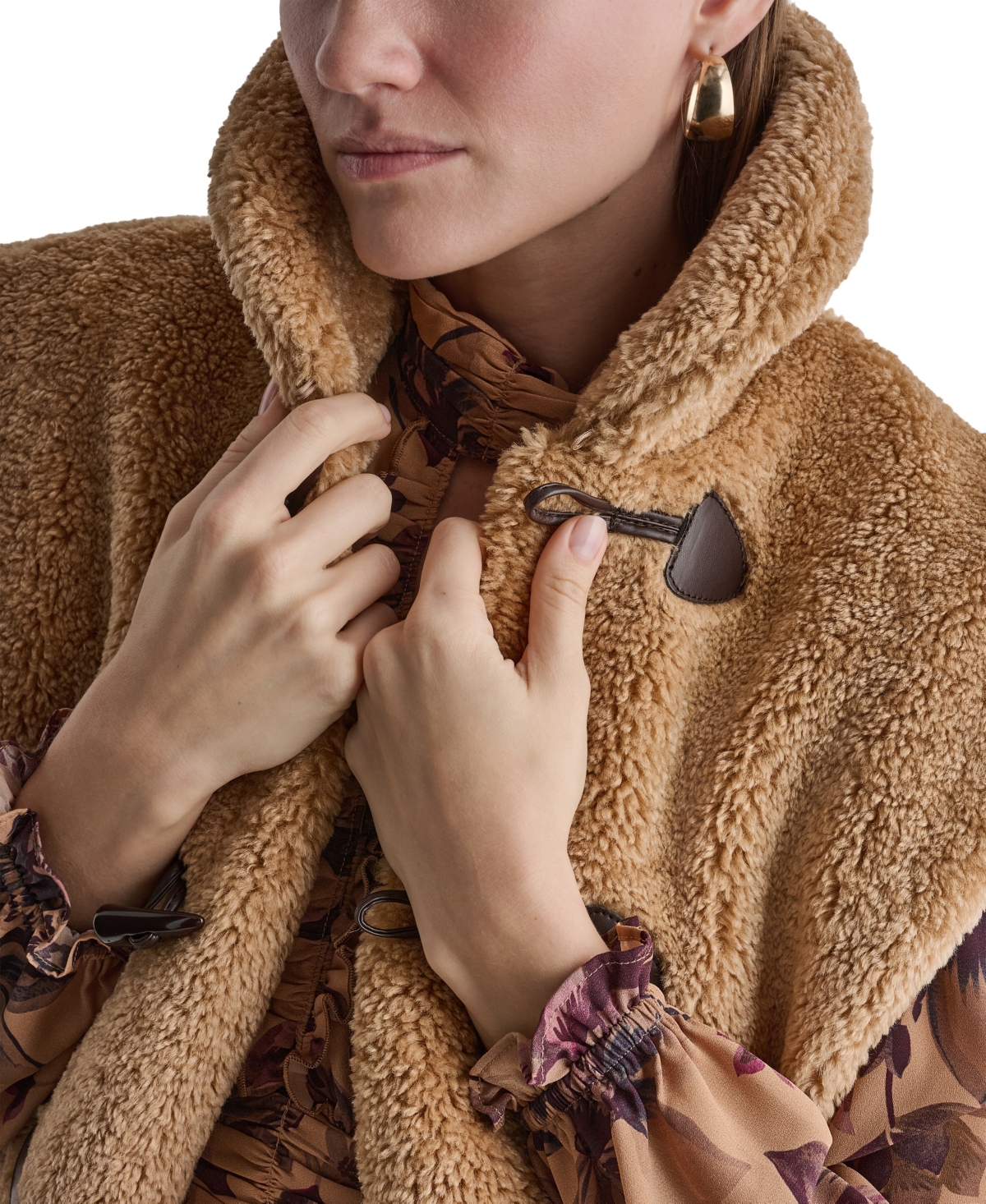 Bcbg Women's Faux Fur Toggle Vest