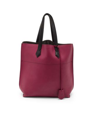 All In Two-Tone Leather Shopping Tote