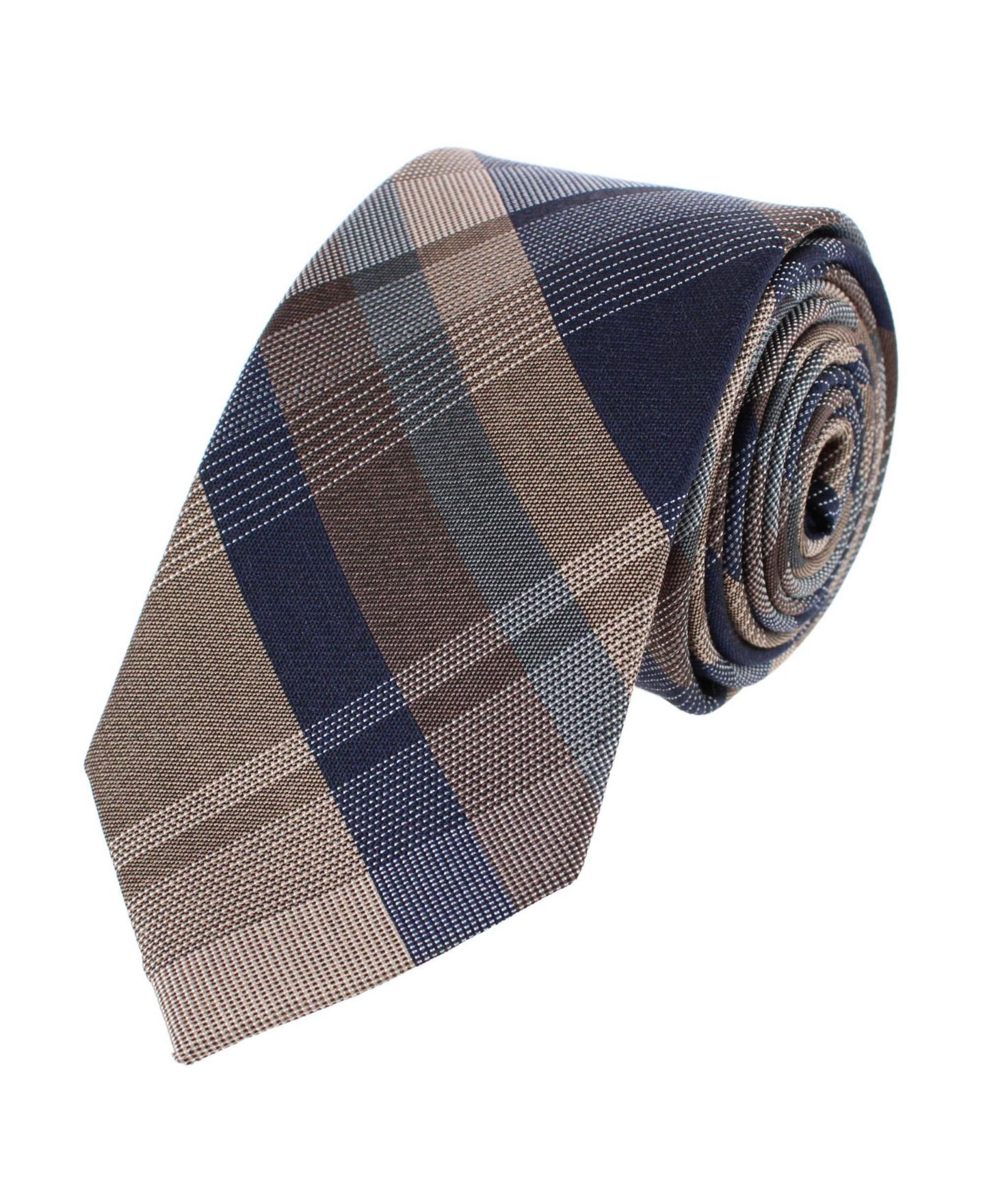 Мужские галстуки TRAFALGAR Rolando Plaid Silk-Wool Blend Slim Tie — фото 1