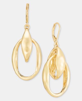 Style & Co Mixed-Metal Asymmetrical Drop Earrings, Macy's Exclusive ...