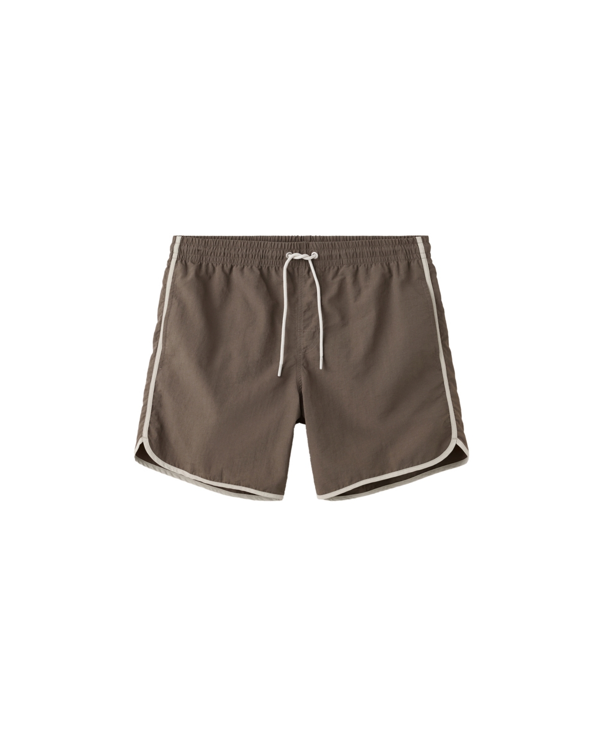 Mango Men's Basic Drawstring Straight-fit Swim Trunks, 6.1" Inseam In Brown