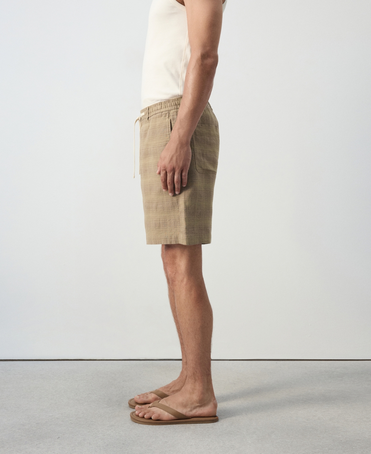 Mango Men's Check Linen-Blend Straight-Fit Bermuda Shorts, 8.54" Inseam