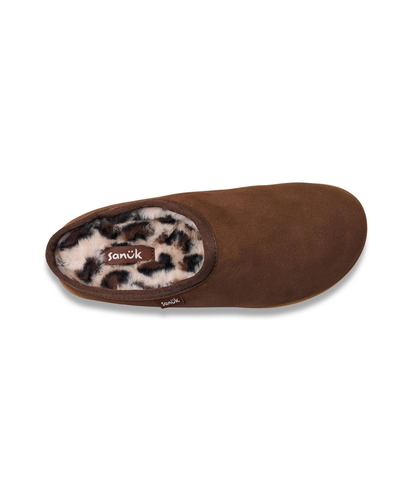 Женские тапочки Sanuk Yoga Cloud Lounger Leather Slippers, цвет: Тёмный коричневый — фото 4