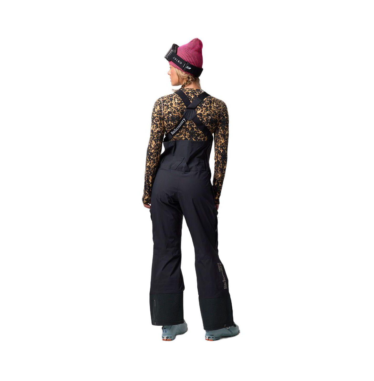 Женские брюки Backcountry Cottonwoods LT Xplore 3L Bibs Non-Insulated Ski and Snowboard, цвет: Чёрный — фото 2