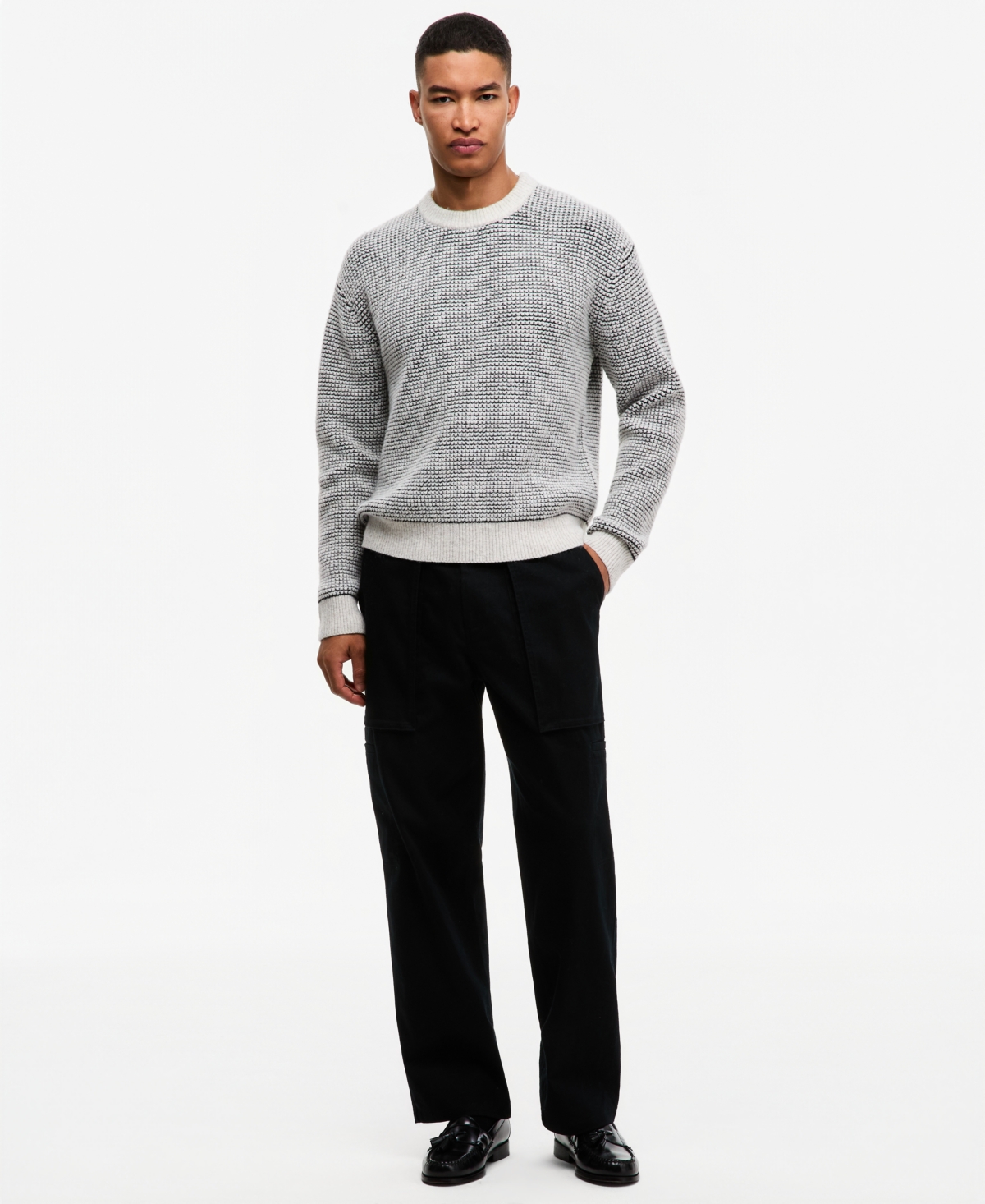 Mode of One Men's Relaxed-Fit Hammer-Loop Twill Field Pants, Macy's Exclusive