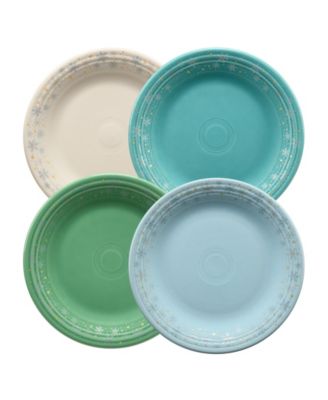 Snowflakes Classic Rim Dinner Plates, Set of 4