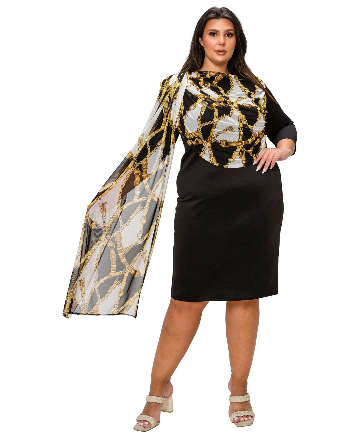 L I V D Plus Gia Cape Dress