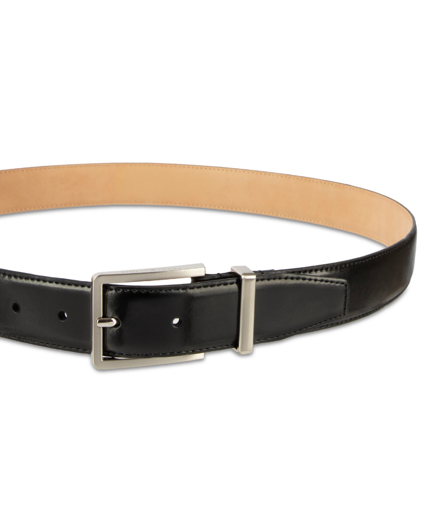 Мужской ремень Tommy Hilfiger 32MM Reversible Dress Leather Belt, цвет: Чёрный — фото 4