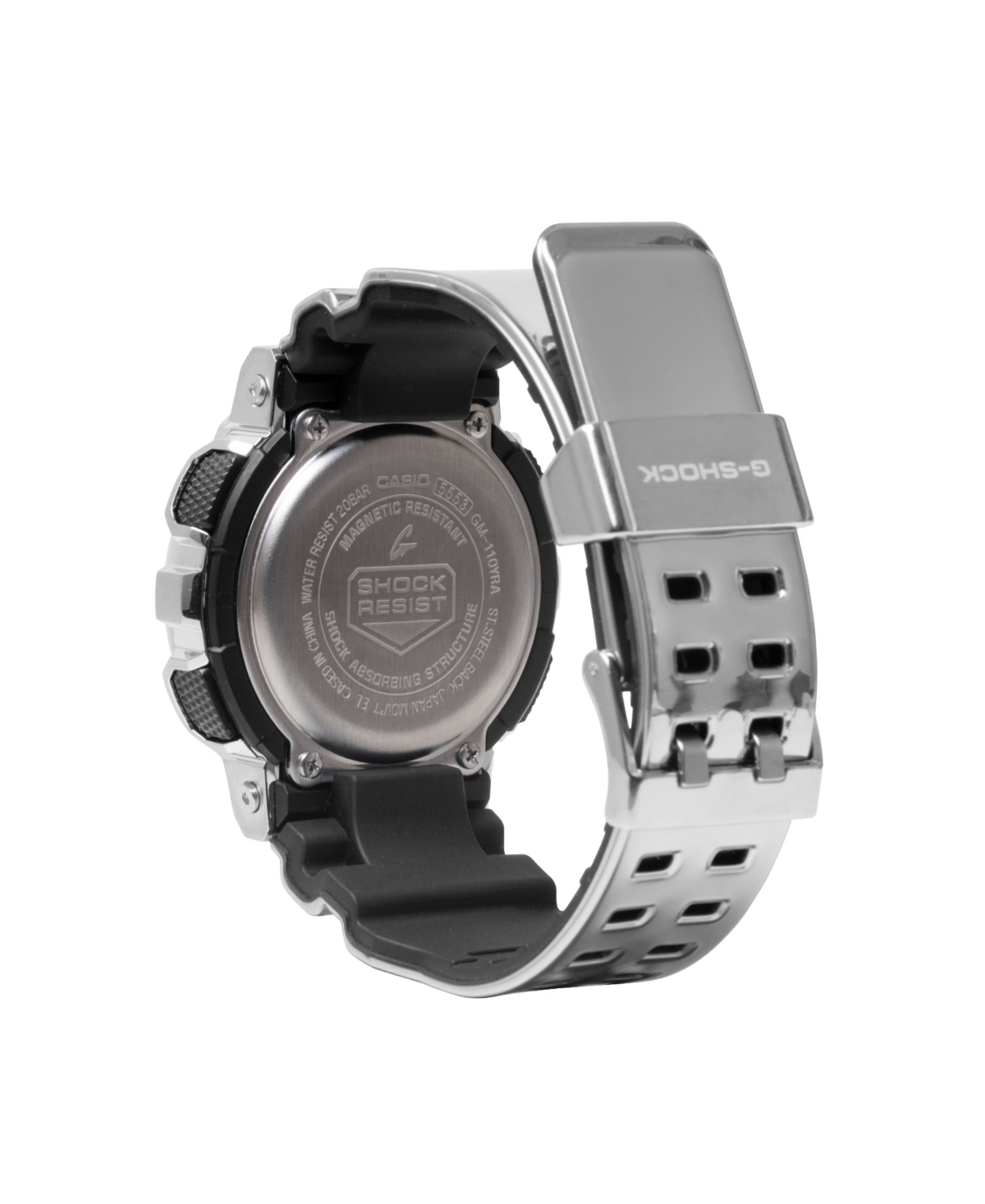 G-Shock Men's Analog Digital Silver-Tone Silicone Watch 48.8mm
