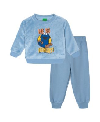 Toddler Boys Cookie Monster 2-Piece Fleece Sweatshirt and Joggers Set