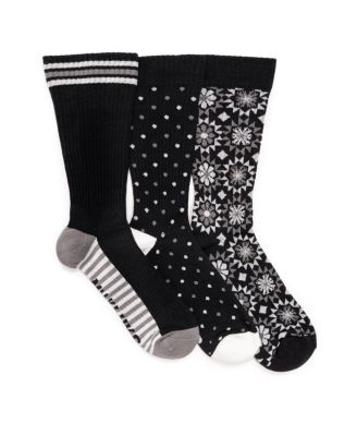 Women's 3 Pack Cotton Compression Crew Socks
