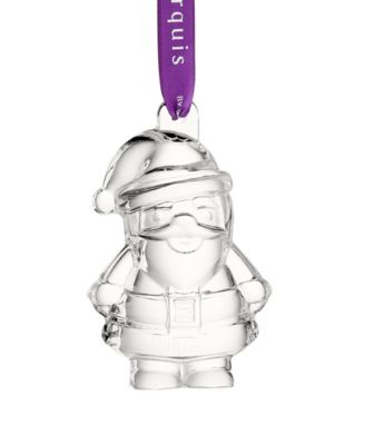 Crystal Holiday Santa Ornament