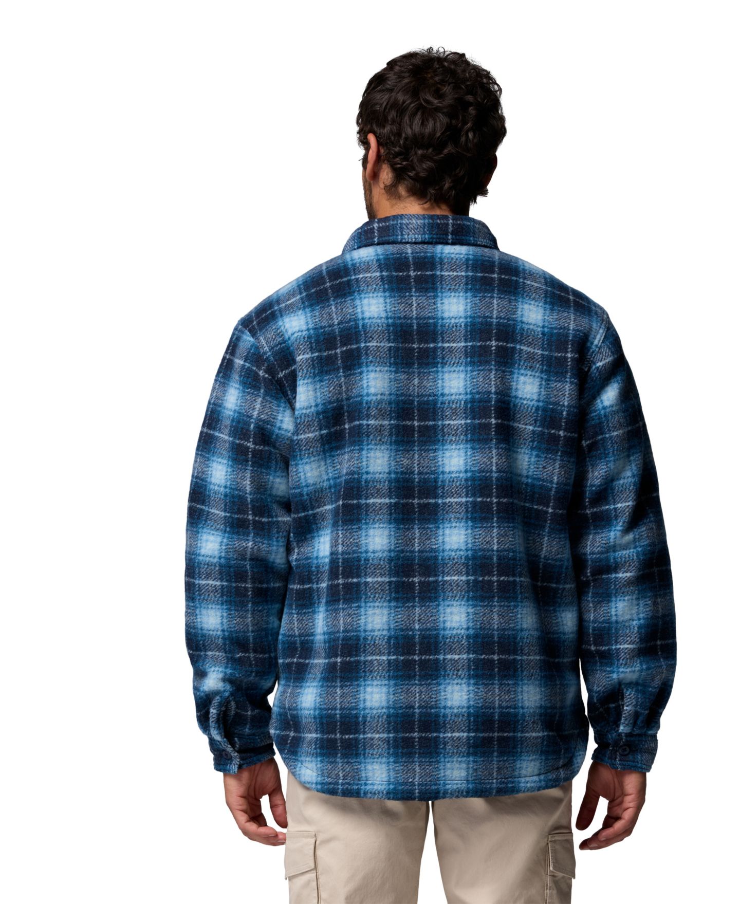 Мужская рубашка Columbia Hunter Arch Long-Sleeve, цвет: Тёмно-синий клетчатый, вариант 1 — фото 6