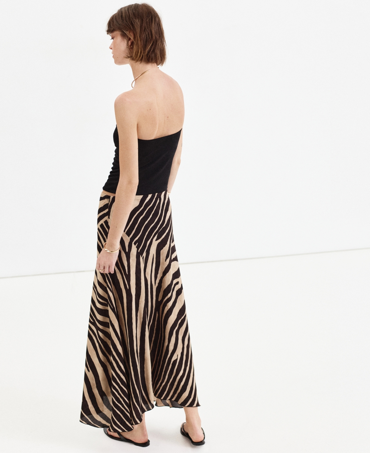 Mango Women's Asymmetric Midi Skirt