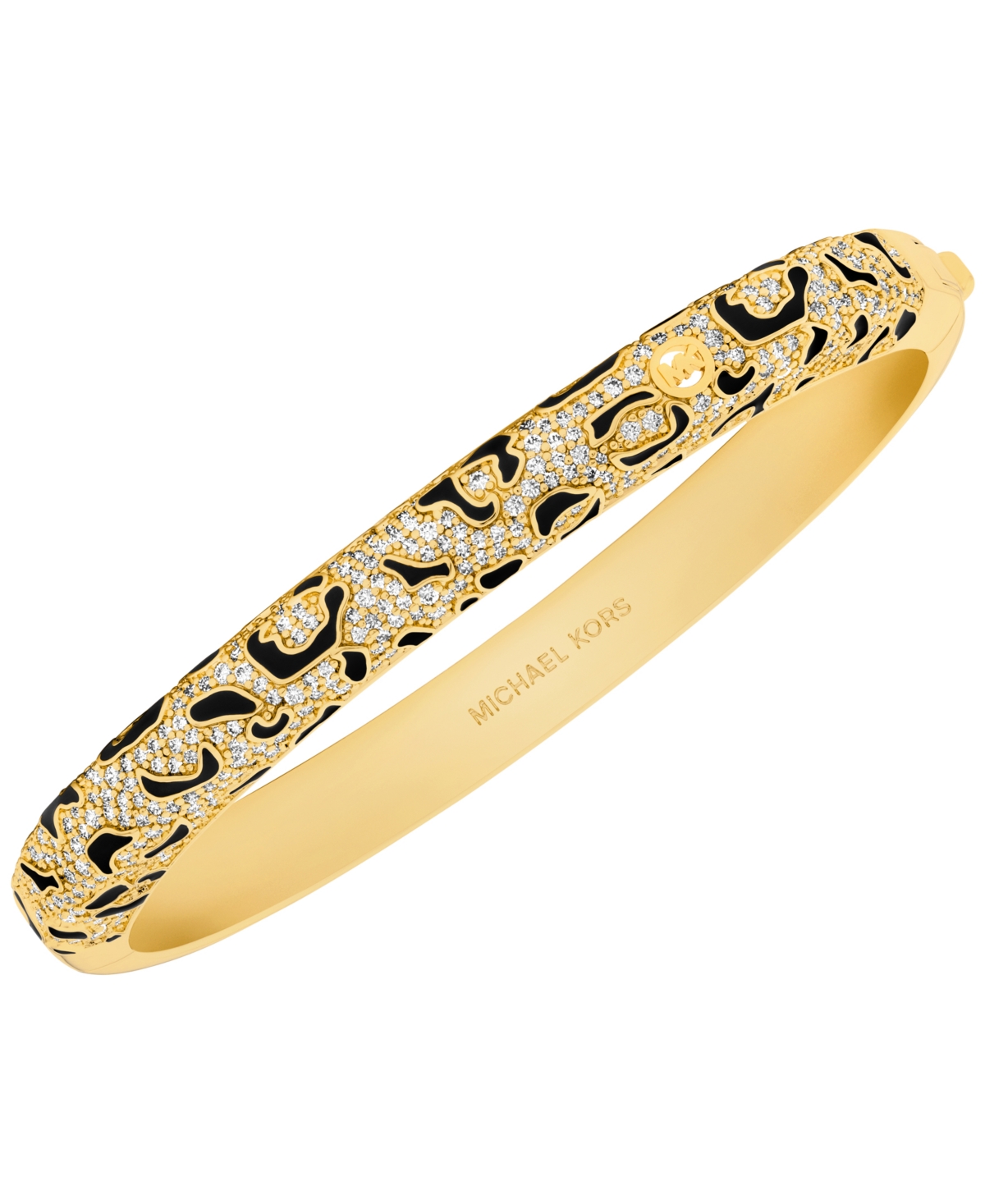 Michael Michael Kors Pave Leopard Bangle Bracelet - Gold