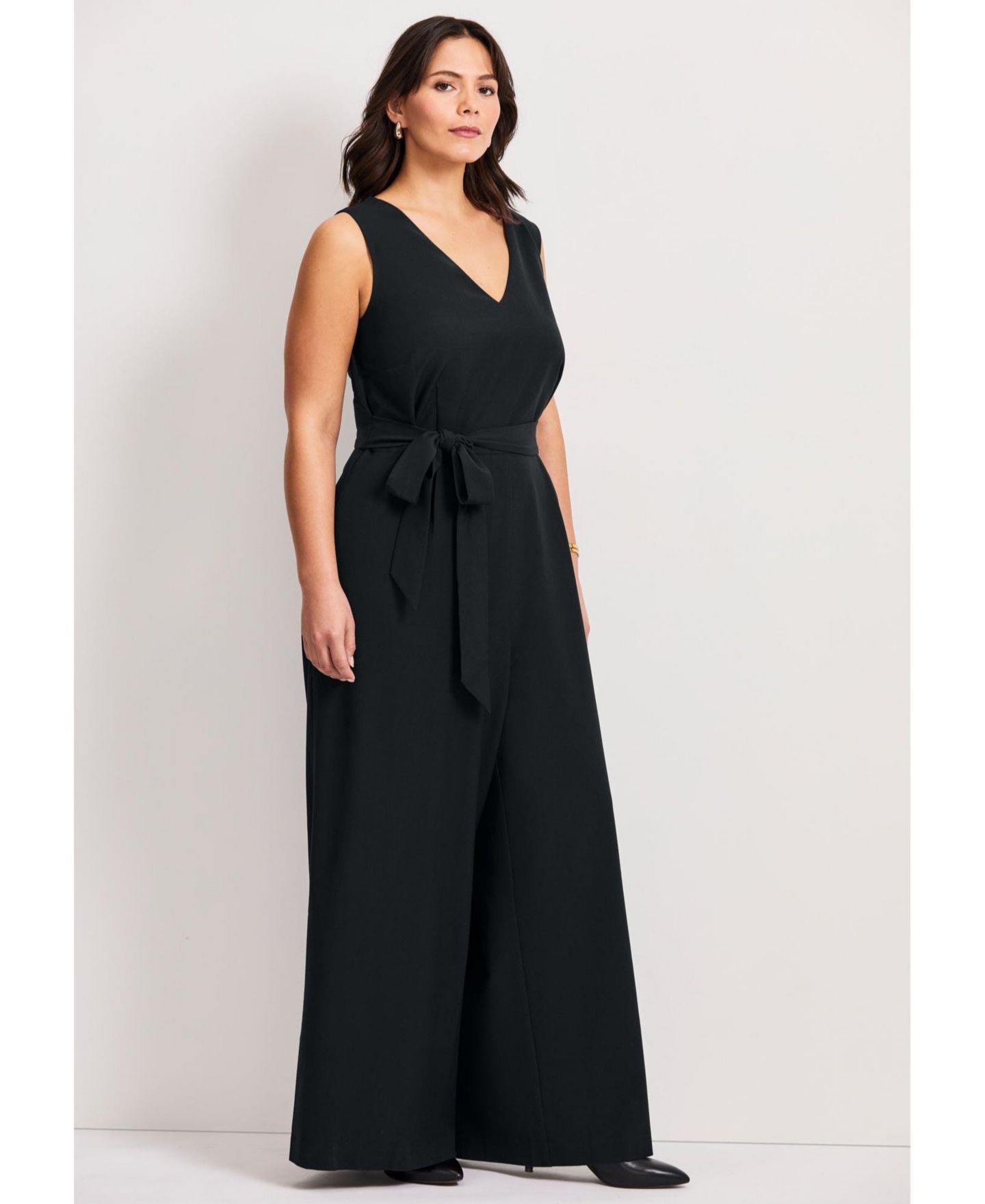 Женский комбинезон AVENUE Cool Hand Wide Leg Jumpsuit, цвет: Чёрный — фото 4