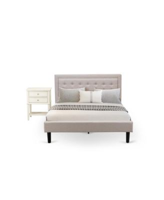 2-Piece Fannin Bedroom Furniture Set with 1 Queen Bed and a Modern End Table