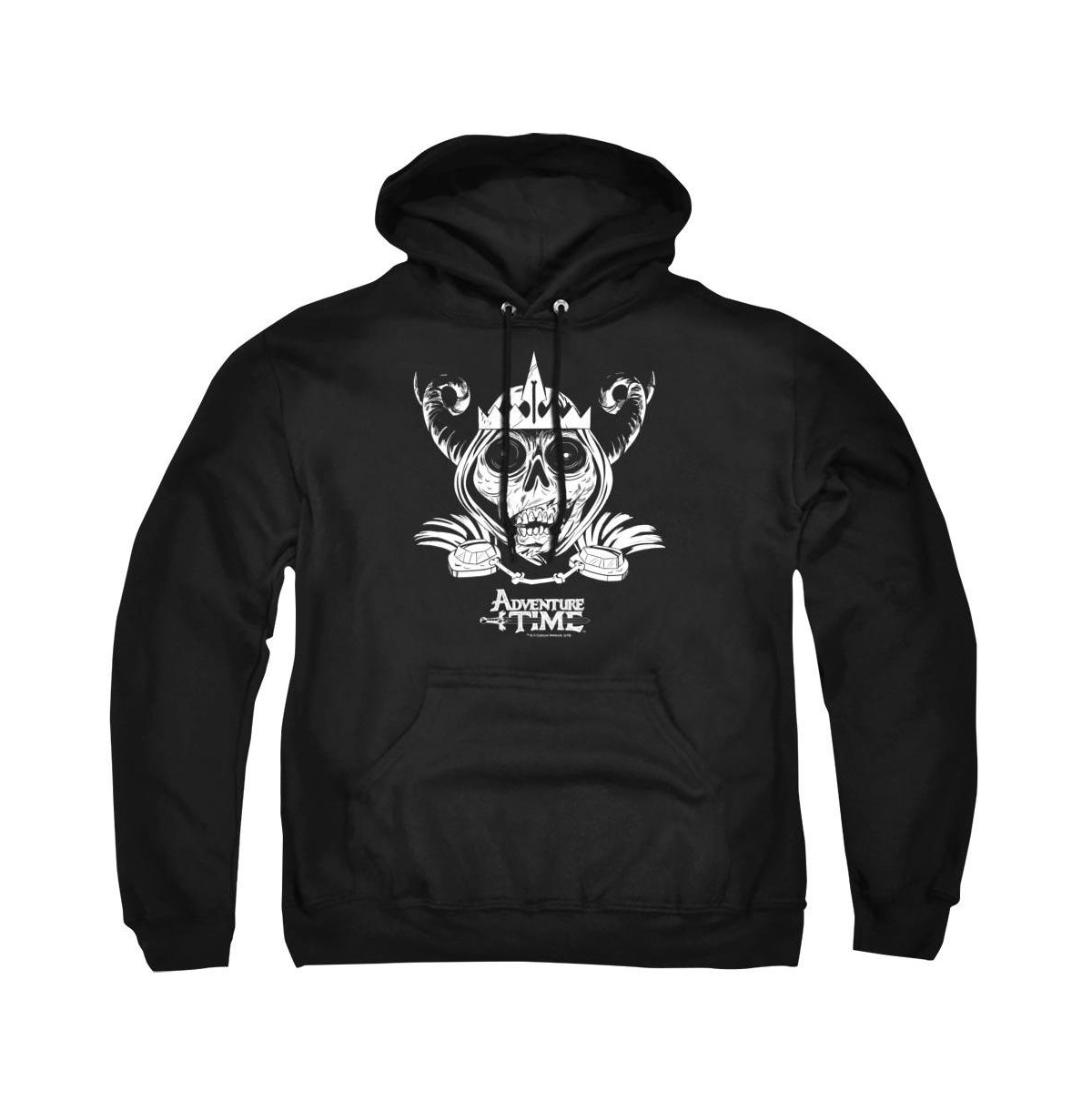 CN222-AFTH-2 Adventure Time Skull Face Adult Pullover Hoodie, Black - Medium