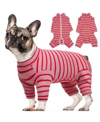 Long Sleeve Post-Surgery Recovery Onesie Suit for Dogs with Abdominal Protection