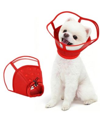 Soft Double-Layer Mesh and Transparent PVC Recovery Cone Collar for Dogs