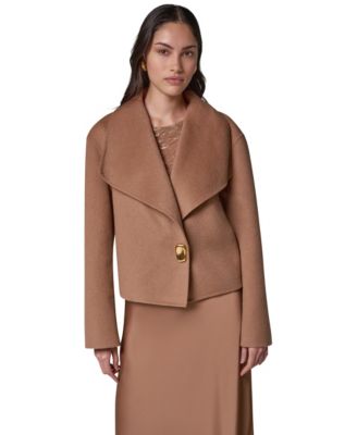 Women's Wrap Short Jacket with Hardware Closure