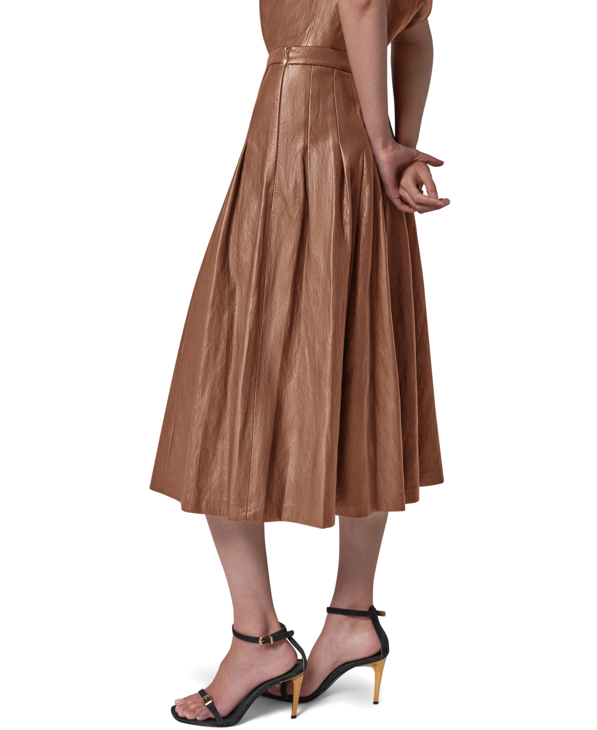 Donna Karan New York Women's Pleated A-Line High-Waisted Skirt