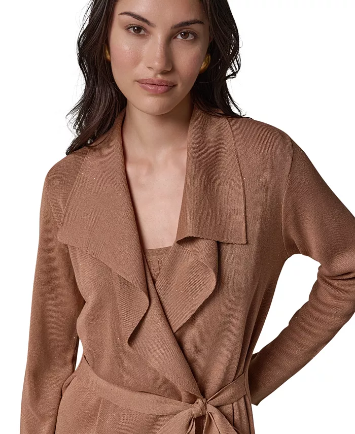 Women's Wrap Long-Sleeve Tie-Front Cardigan - thumbnail 8
