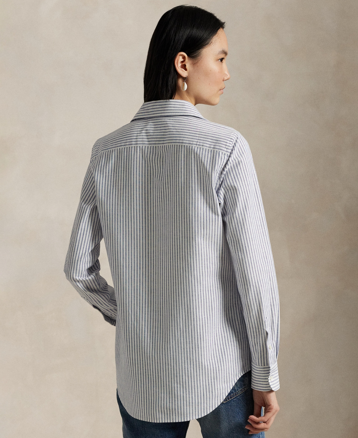 Polo Ralph Lauren Women's Stretch Slim Fit Striped Oxford Shirt