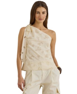 Women's One-Shoulder Tie Detail Blouse