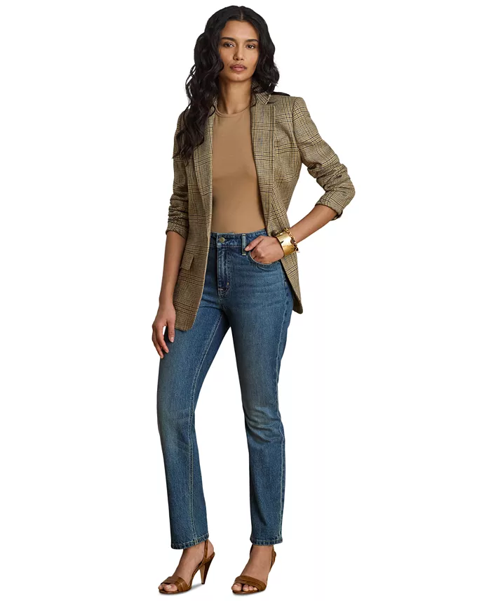 Women's High-Rise Slim-Fit Straight Jeans