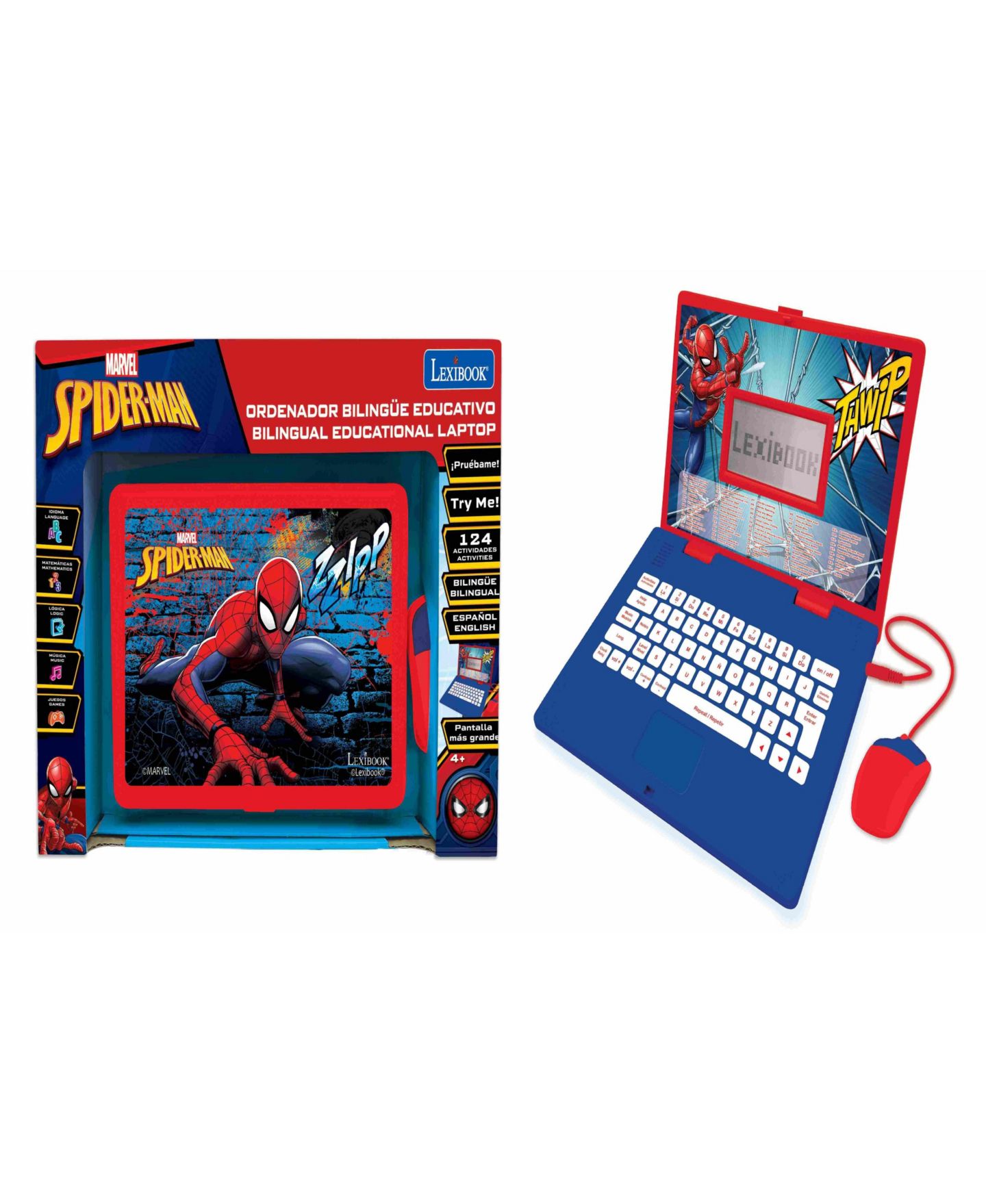 Детская игрушка Spiderman Bilingual Laptop Spanish/English 124 Activities Educational Laptop, Ages 4+ — фото 3