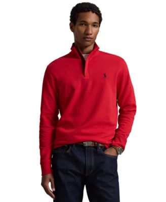 Men's Luxury Jersey Quarter-Zip Pullover Sweater