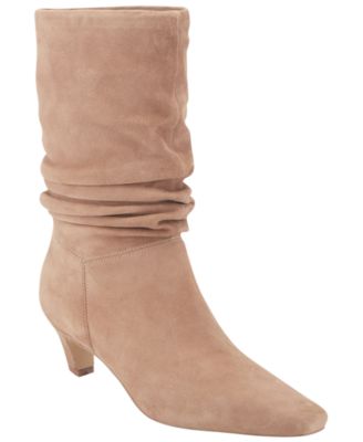 Women's Dalores Suede Slouch Kitten Heel Boots