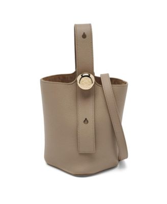 Women's Pebble Mini Leather Bucket Bag