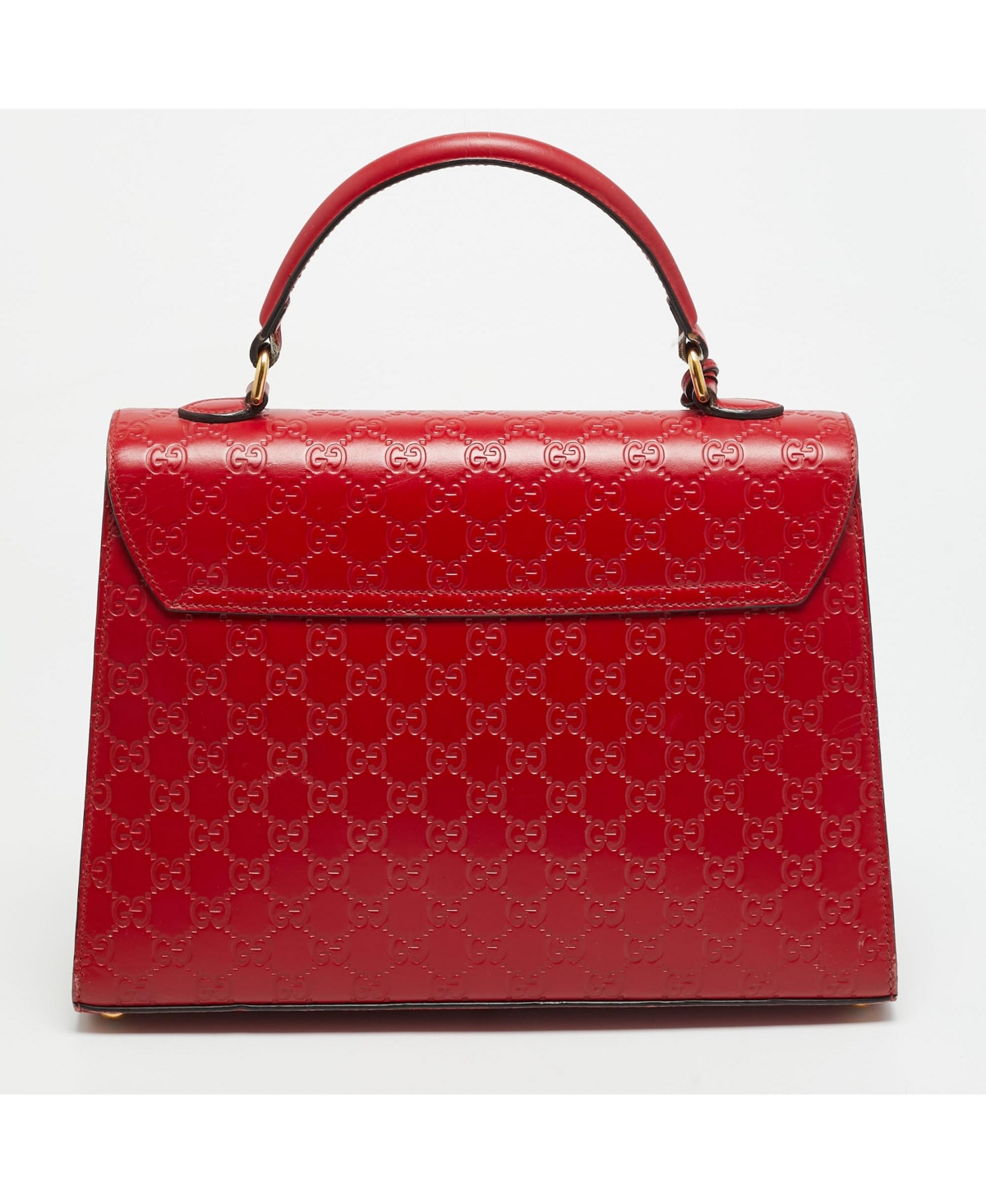 Pre-Owned Gucci Women's Padlock Medium Guccissima Leather Top Handle Satchel