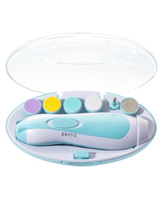 Baby Electric Nail Trimmer Kit with Light, Quiet Operation, 6 Interchangeable Heads for Precise Baby Nail Care, Polishing Baby Nail Trimmer
