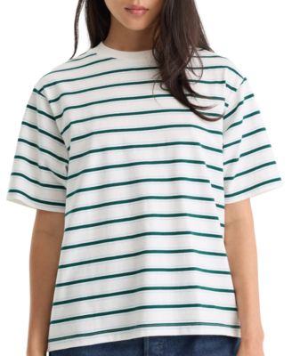 Women's Oversized Crewneck Stripe T-Shirt