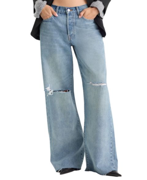 Женские джинсы Good American Vintage Low Slung Baggy Destructed, цвет: Terra