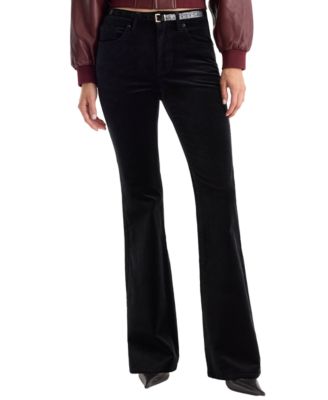 Women's Good Legs High-Waisted Velvet Flare Jeans